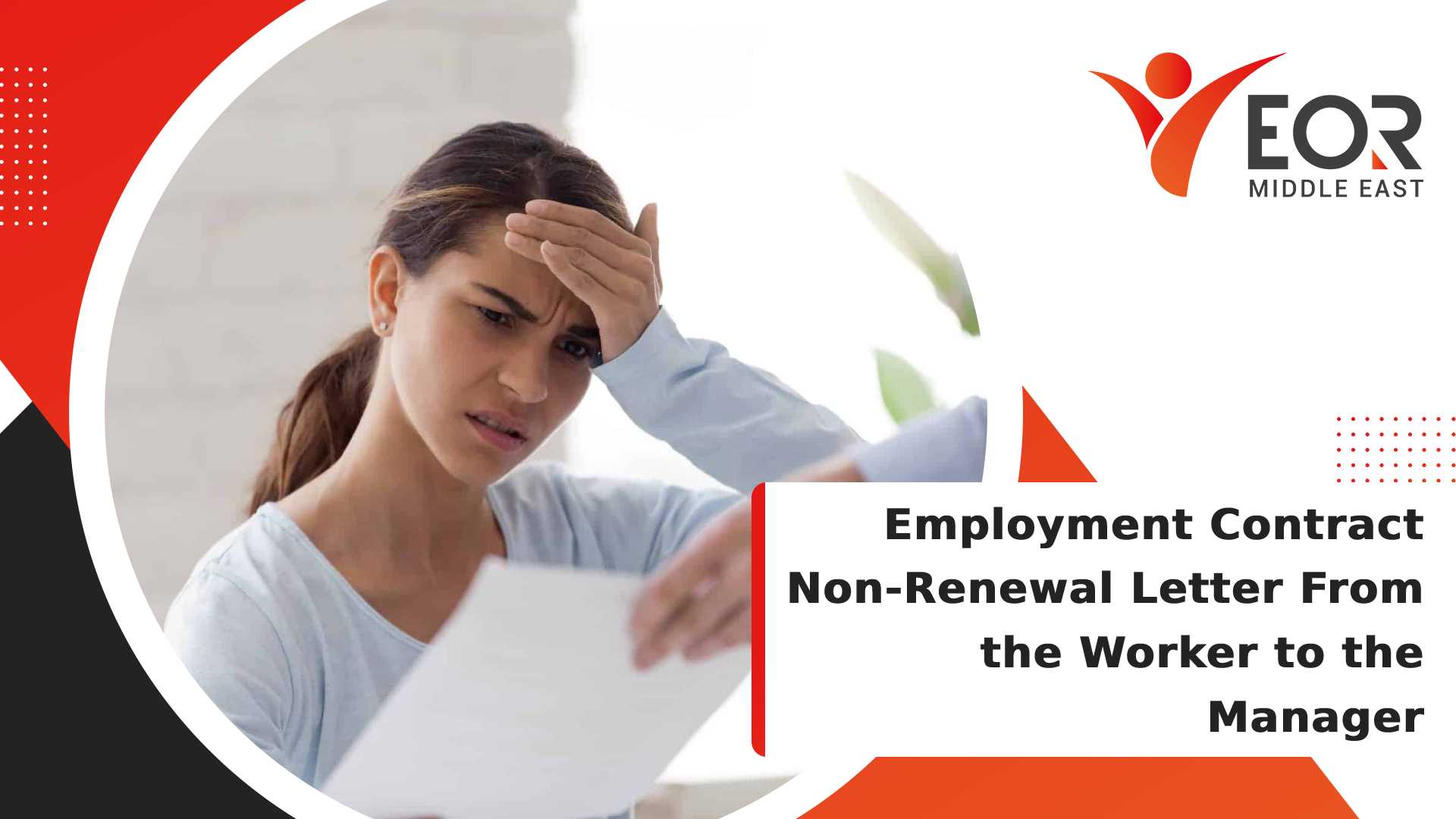 Employment Contract Non Renewal Letter From The Worker To The Manager