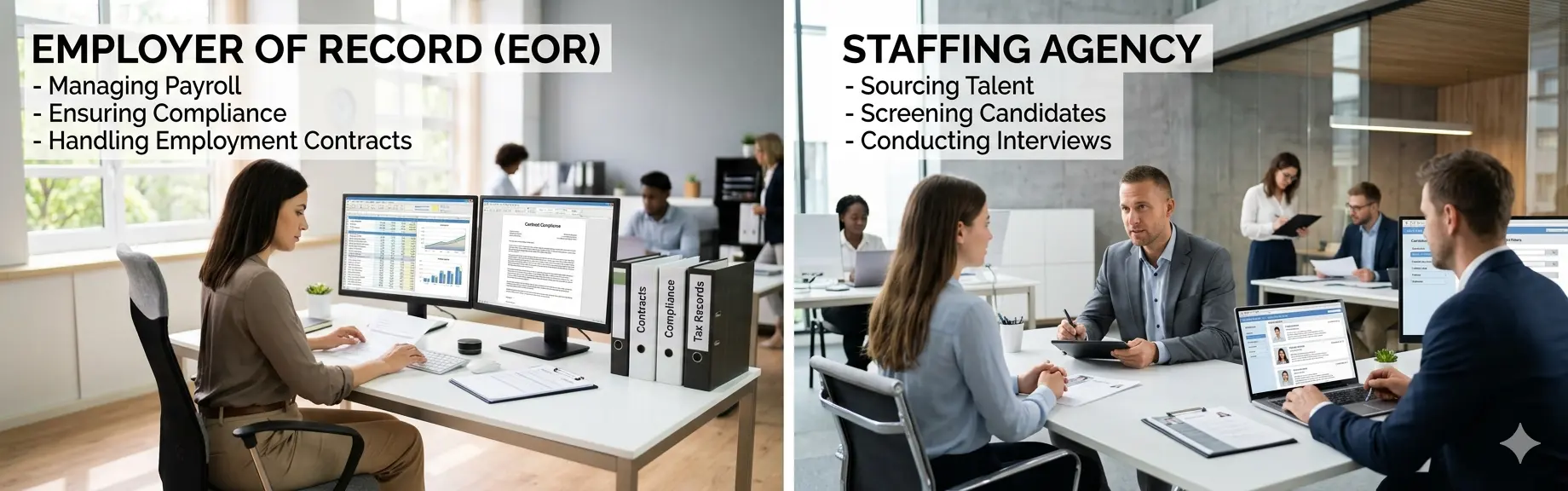 Employer of Record vs Staffing Agency